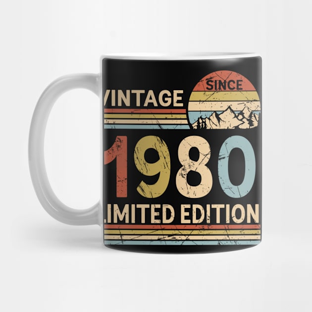 Vintage Since 1980 Limited Edition 43rd Birthday Gift Vintage Men's by Schoenberger Willard